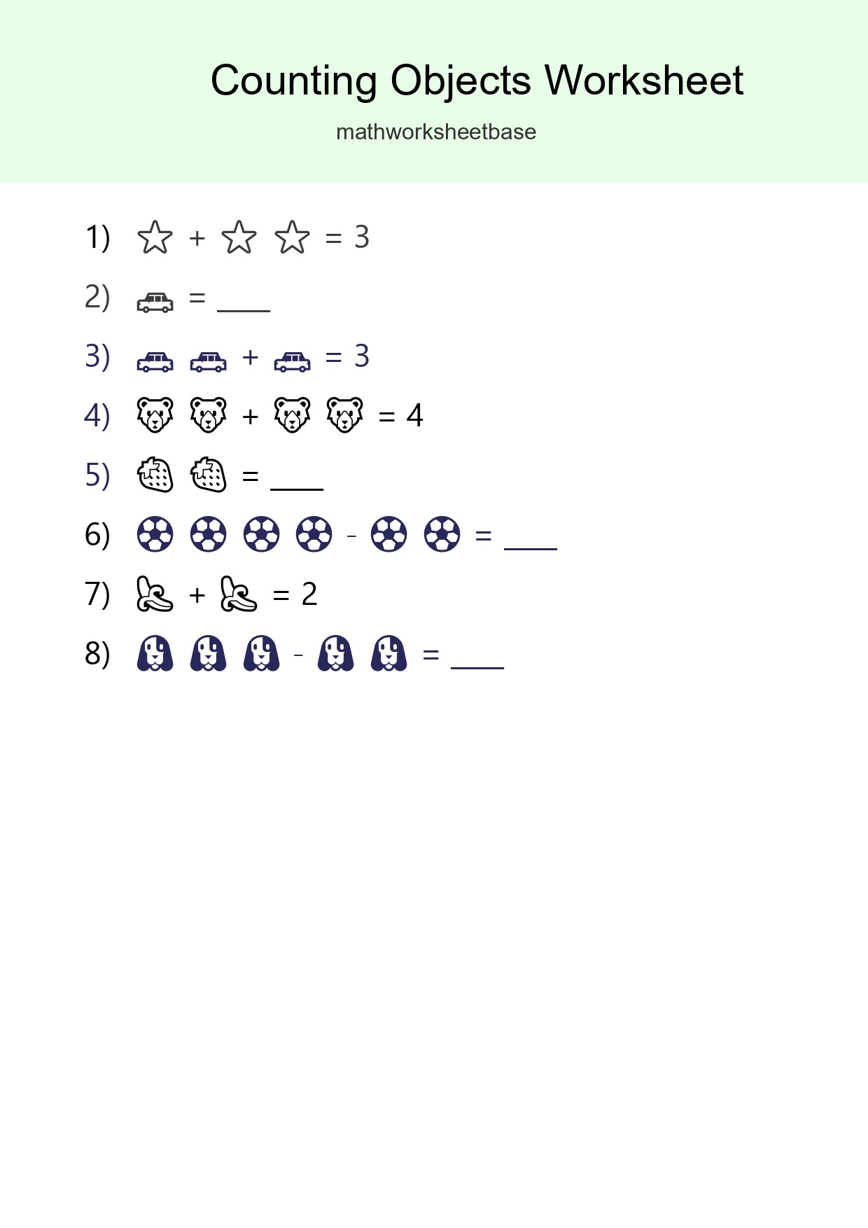 Learn Counting With Pictures Worksheet (Pre-K) - Part 33